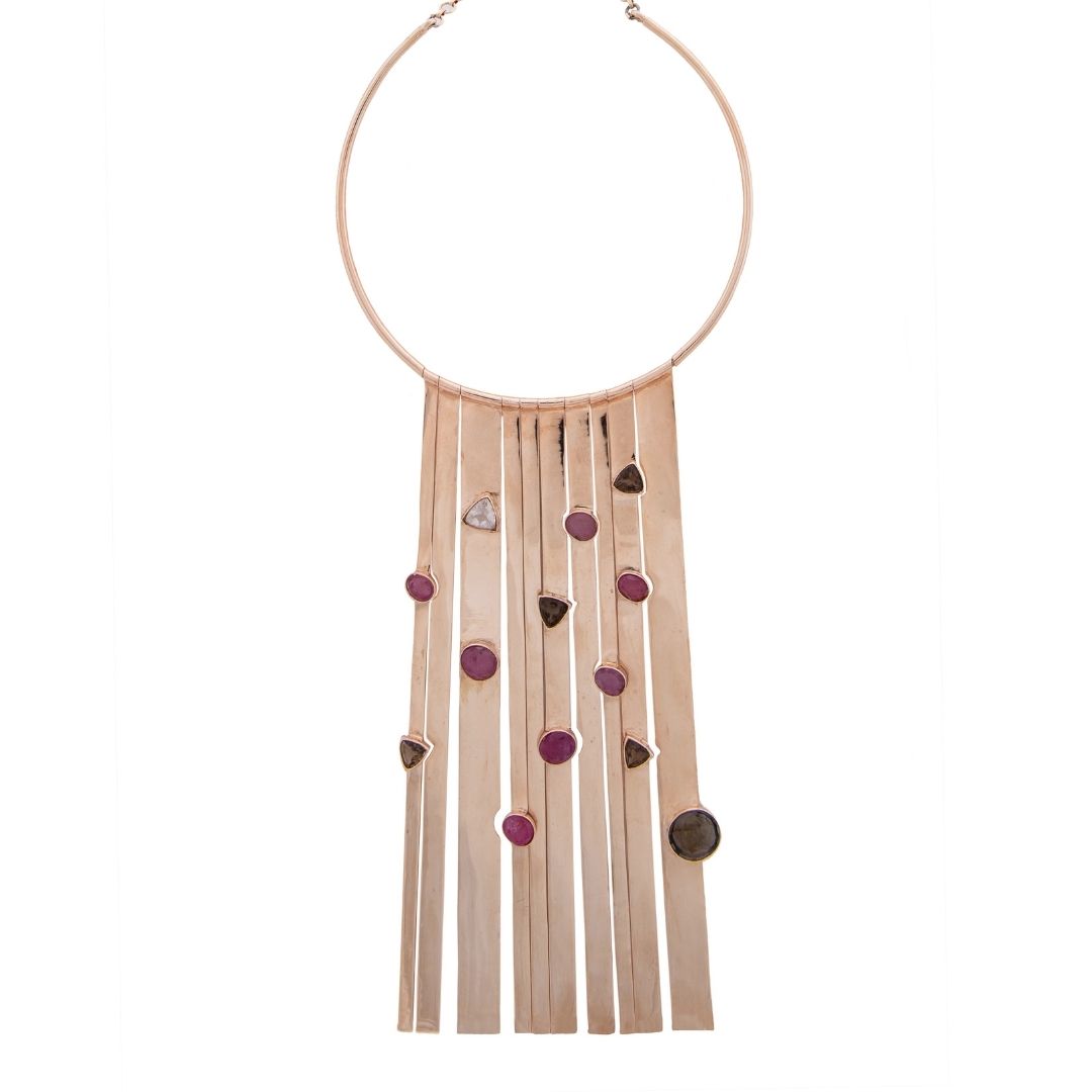Pink Waterfall Neckpiece