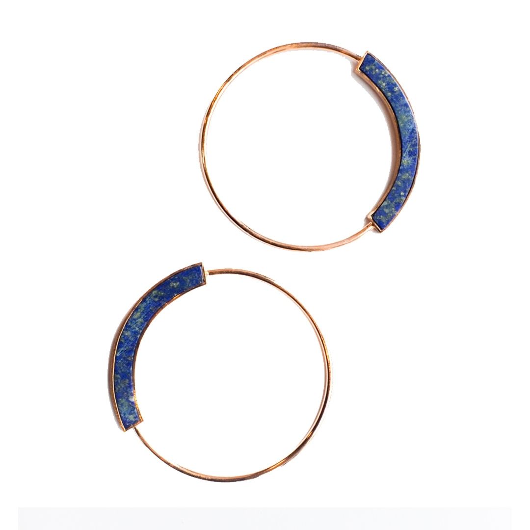 Grande Semi Circle Lapiz Hoops