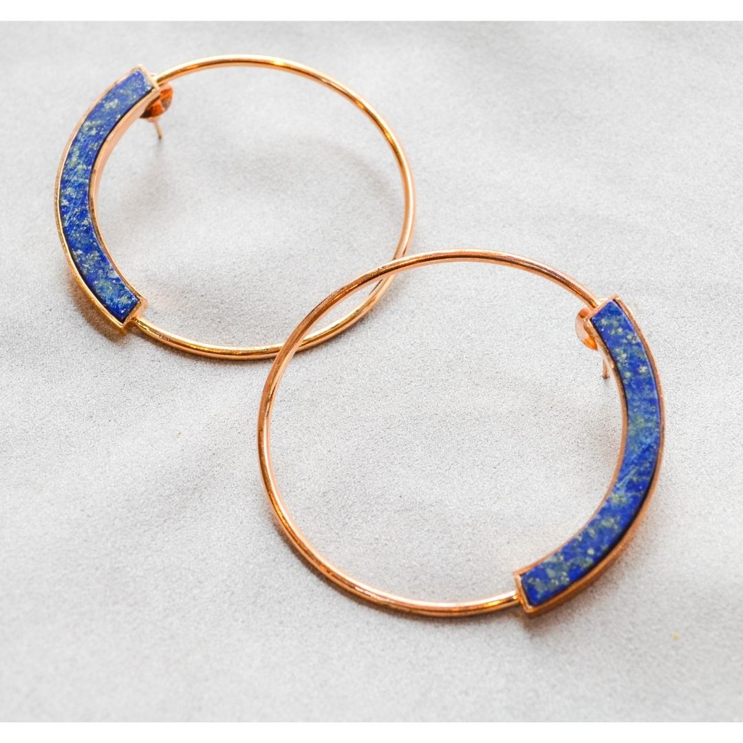 Grande Semi Circle Lapiz Hoops