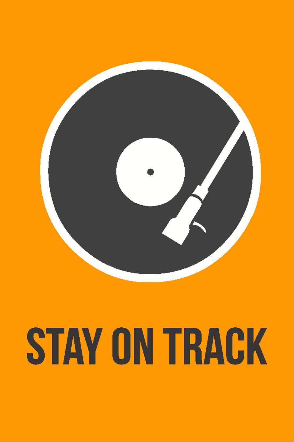 Stay On Track - Glass Framed Poster