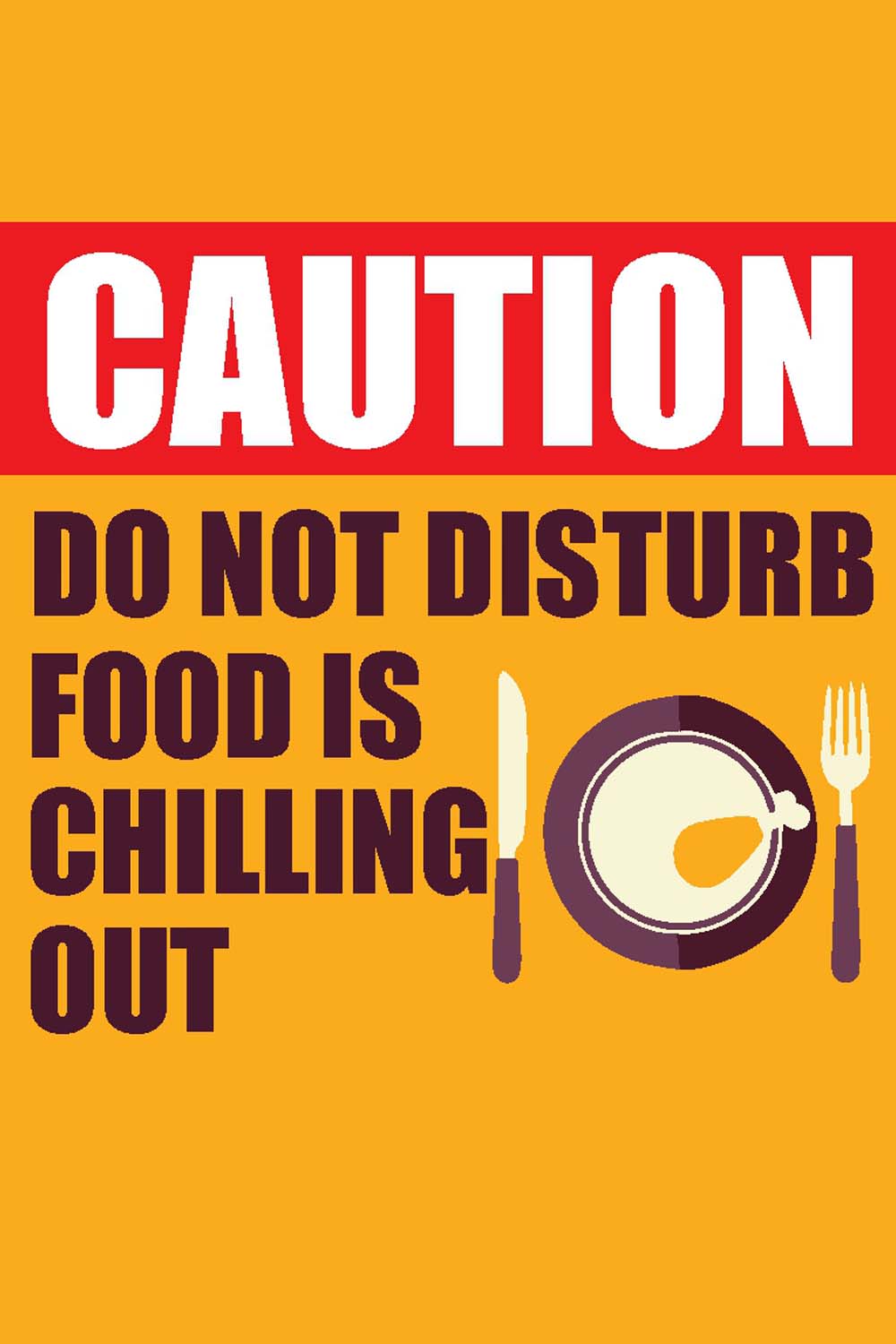 Food is Chilling - Glass Framed Poster