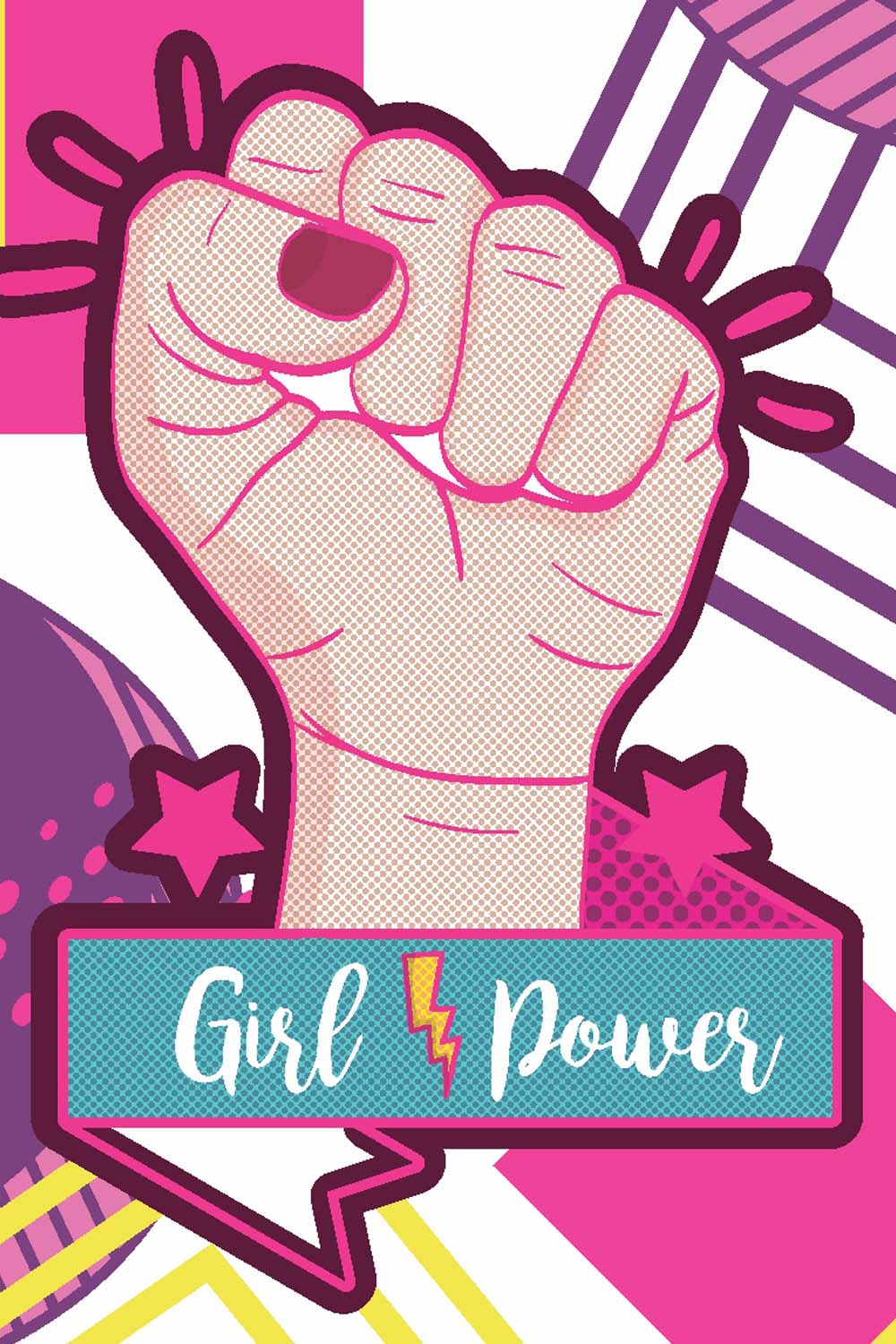 Girl Power Spark - Glass Framed Poster