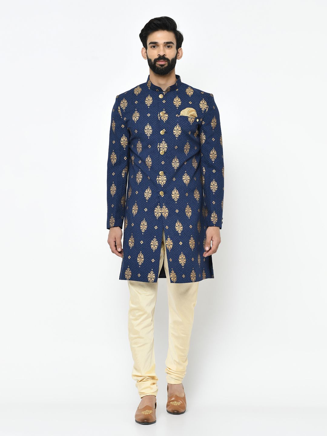 Bright Navy Blue Sherwani