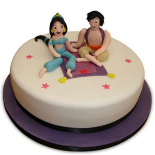 Cute Alladin and Jasmine Cake