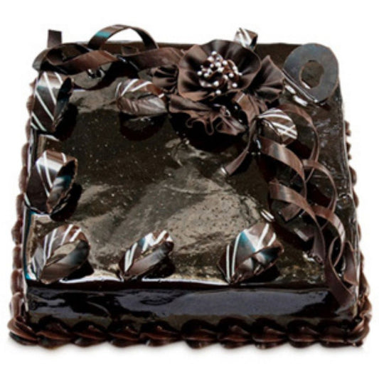 Eggless Rectangle Rich Chocolate Cake