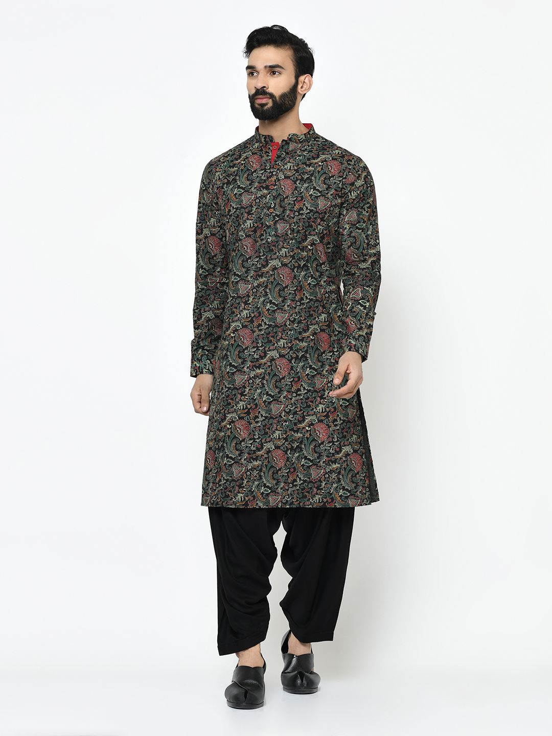 Afgani Black Kurta Pyjama Set