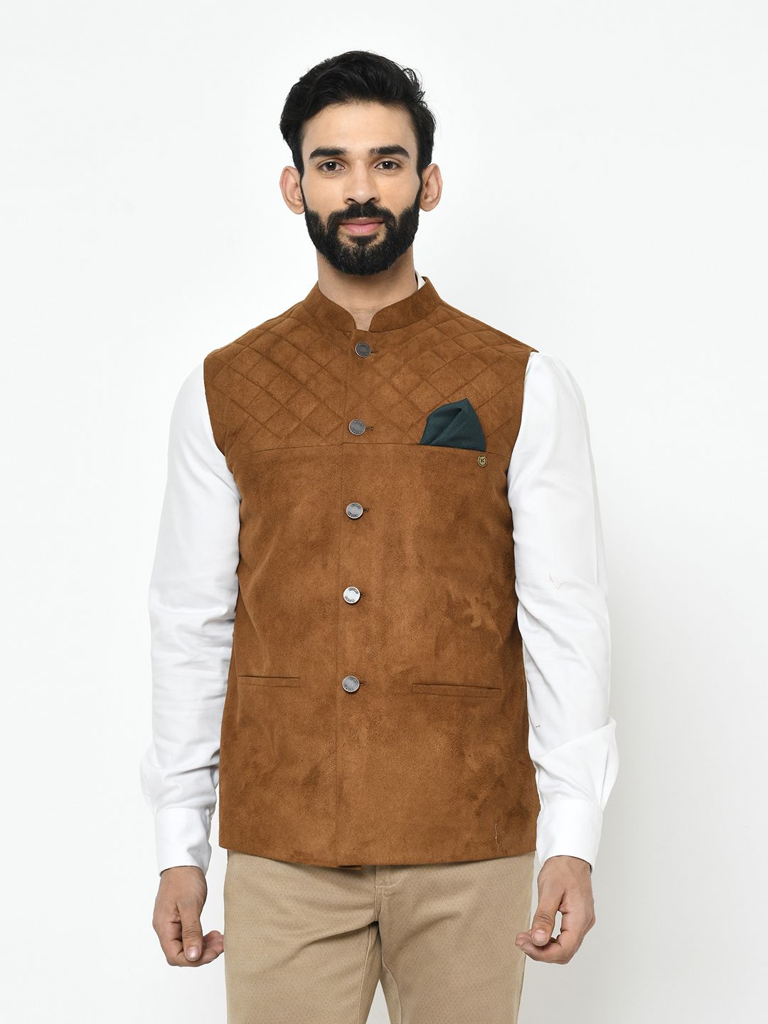 Solid Brown Nehru Jacket