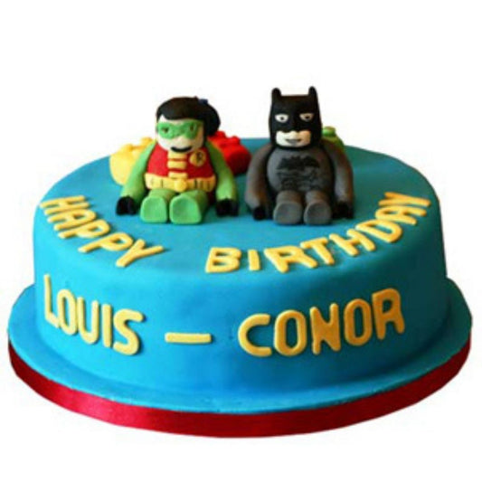 Cute Batman and Robin Cake