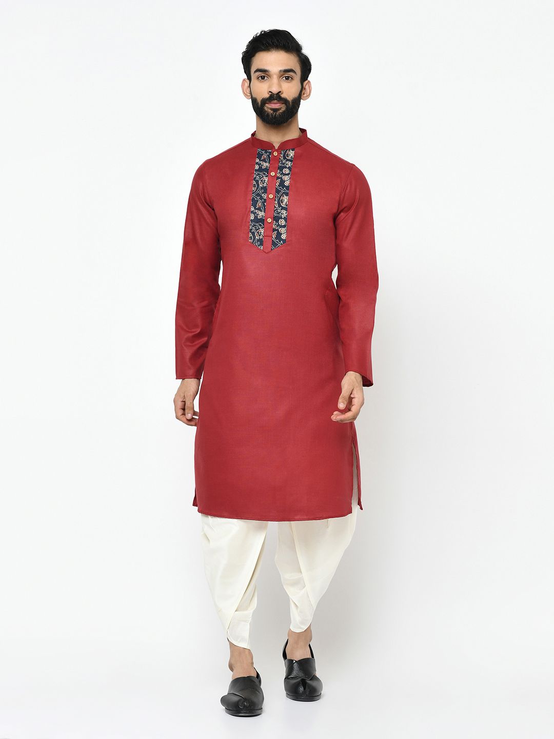 Dark Maroon Kurta Pyjama Set