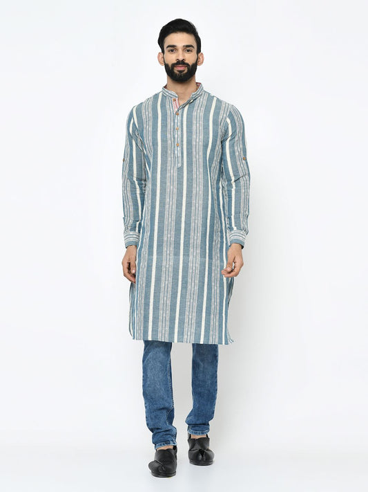 Blue & White Kurta