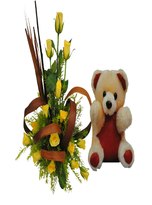 Rose & Cute Teddy