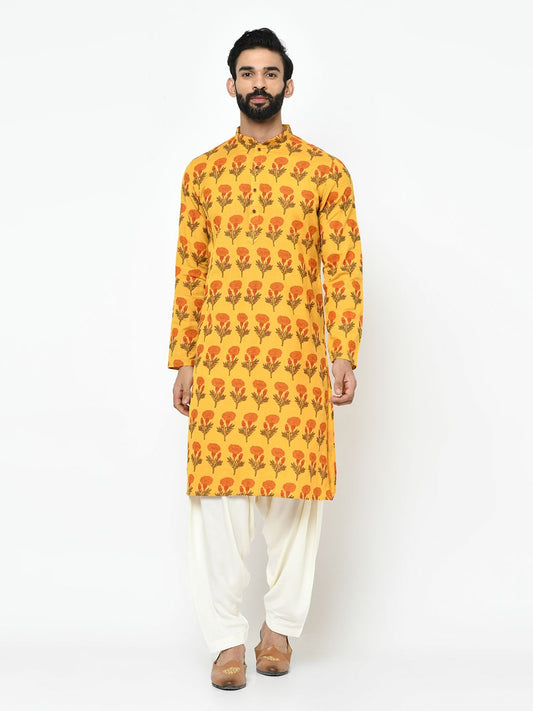 Floral Yellow Kurta