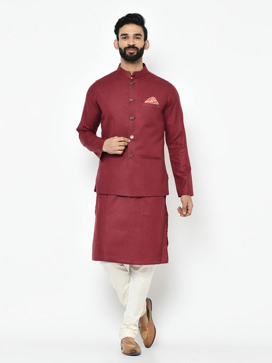 Solid Maroon Suit Set