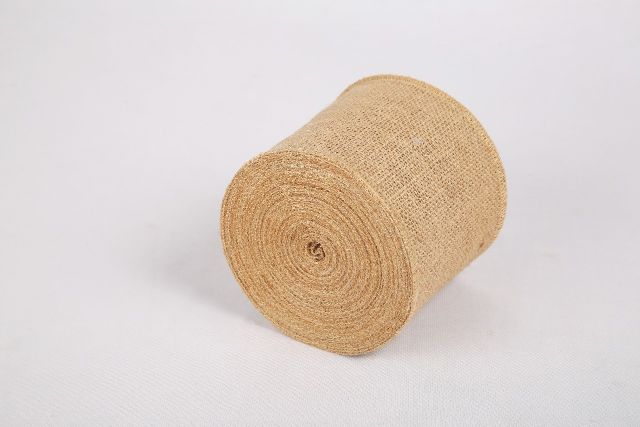 Jute Burlap Ribbon 8 Cms x 5 Mtrs (Pack of 1)