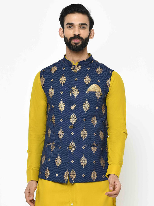 Indian Navy Blue Nehru Jacket