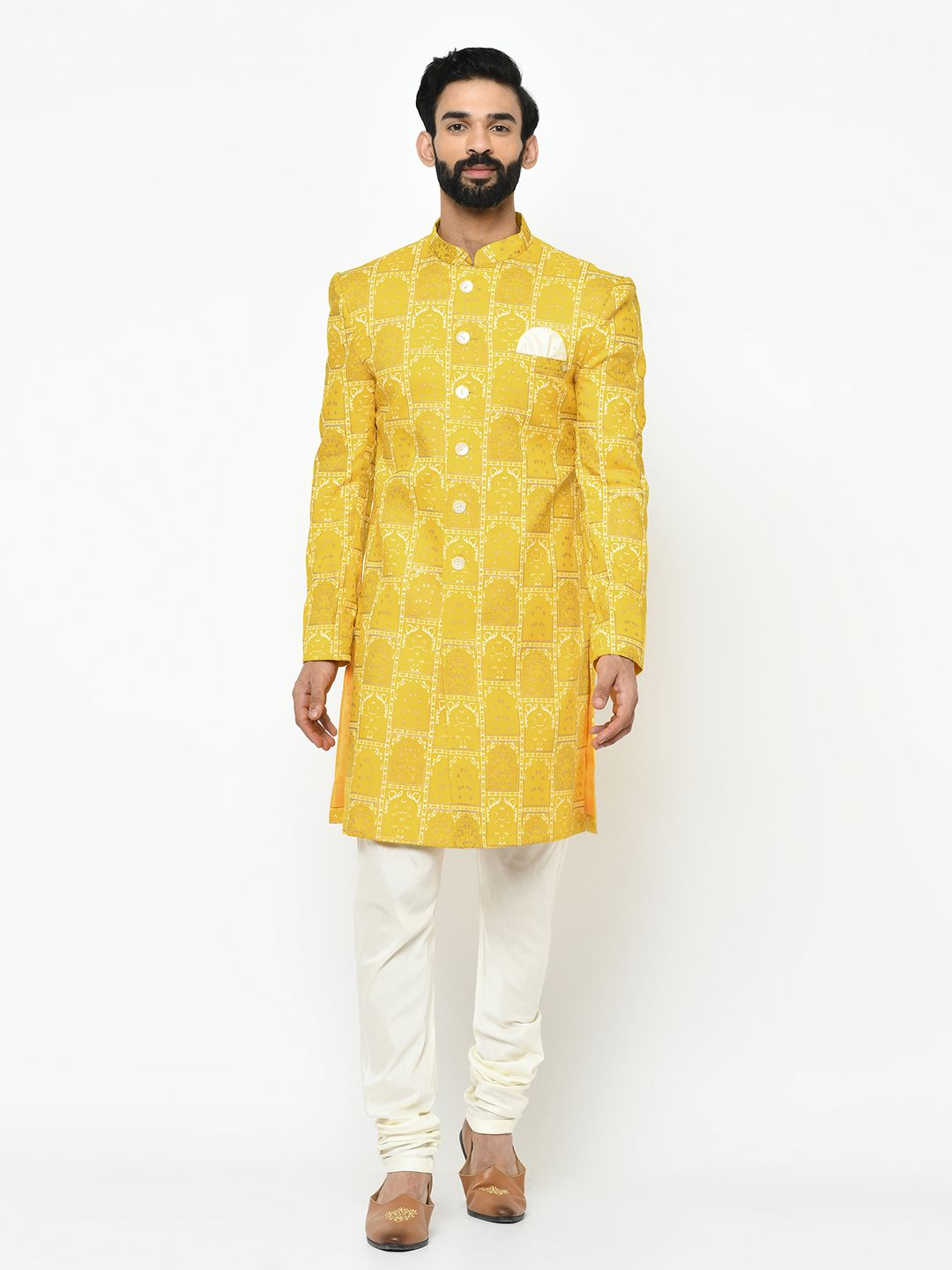 Yellow Sherwani