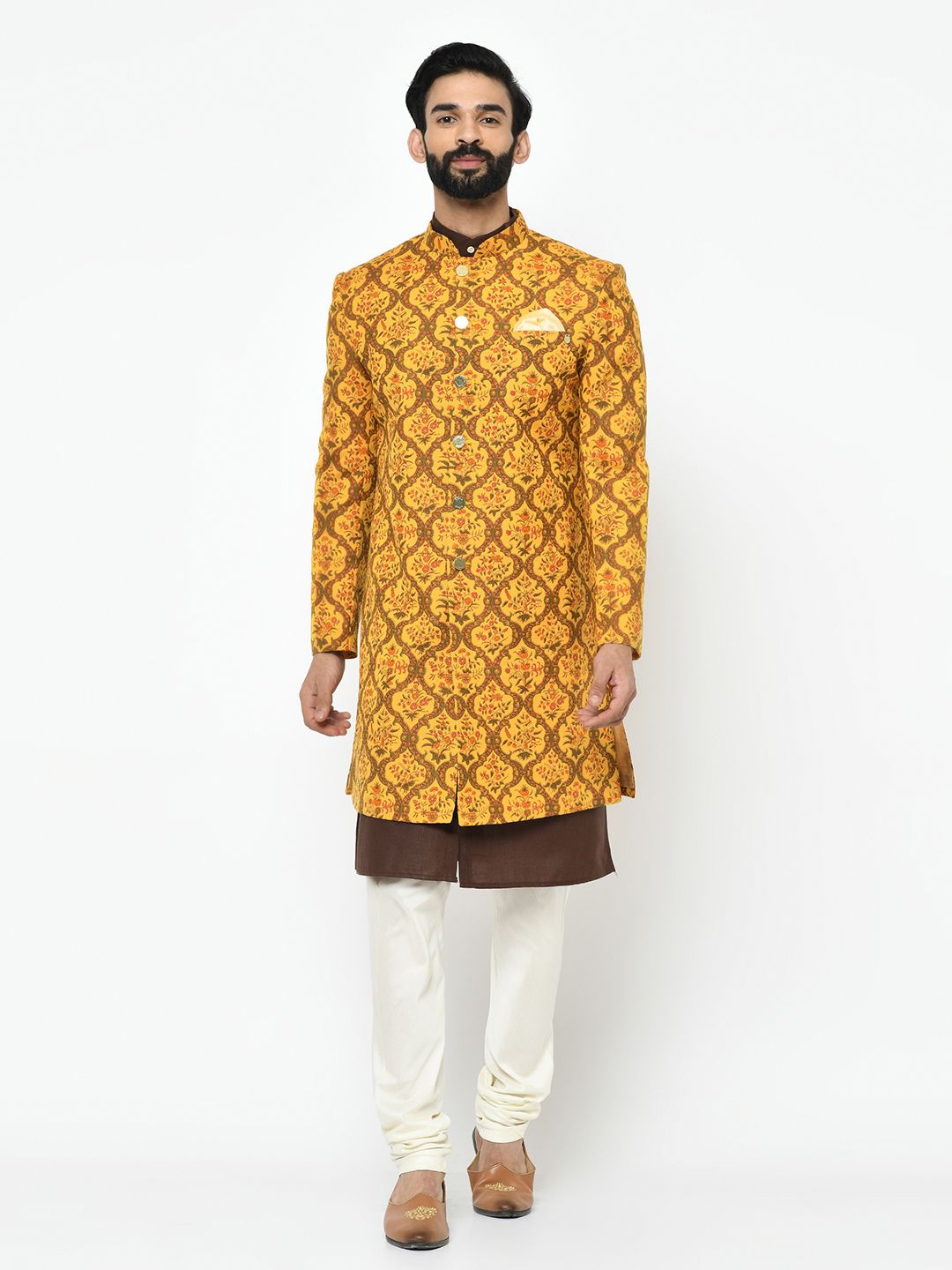 Mustard Yellow Sherwani