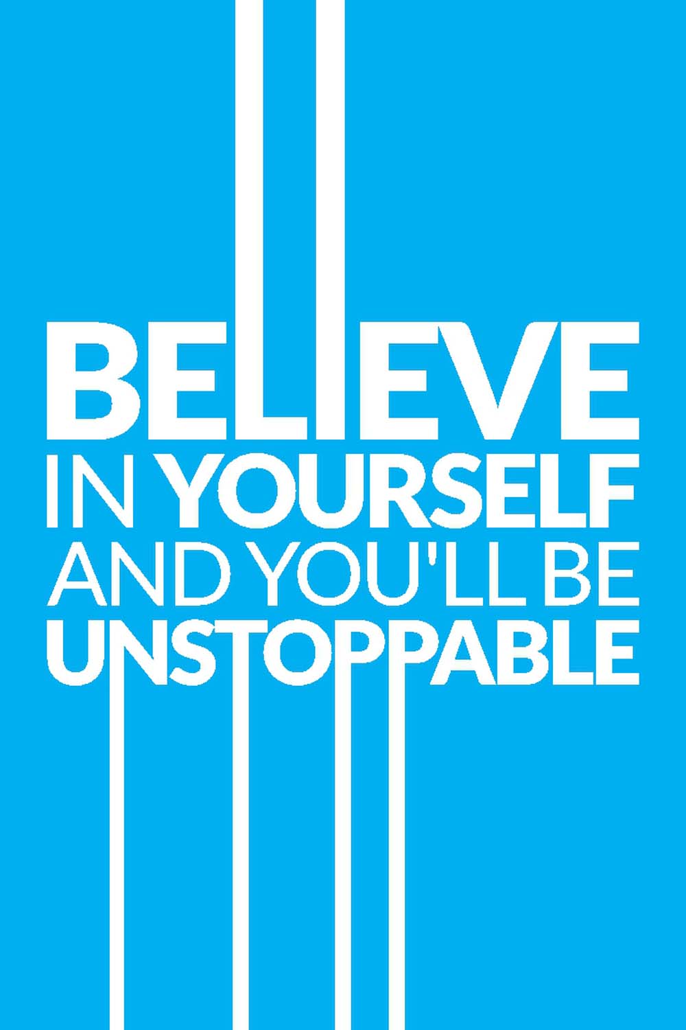 Believe In Yourself - Glass Framed Poster