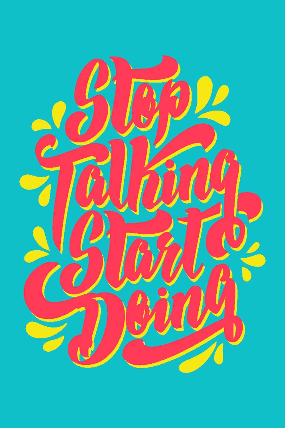 Stop Taking Start Doing - Glass Framed Poster