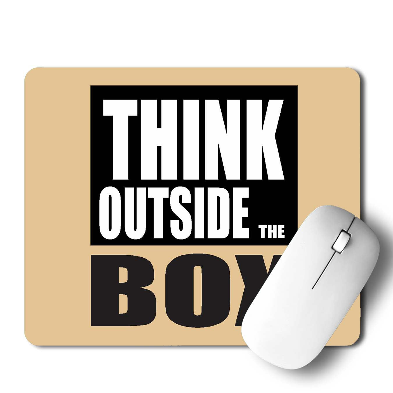 Think Outside The Box Mouse Pad