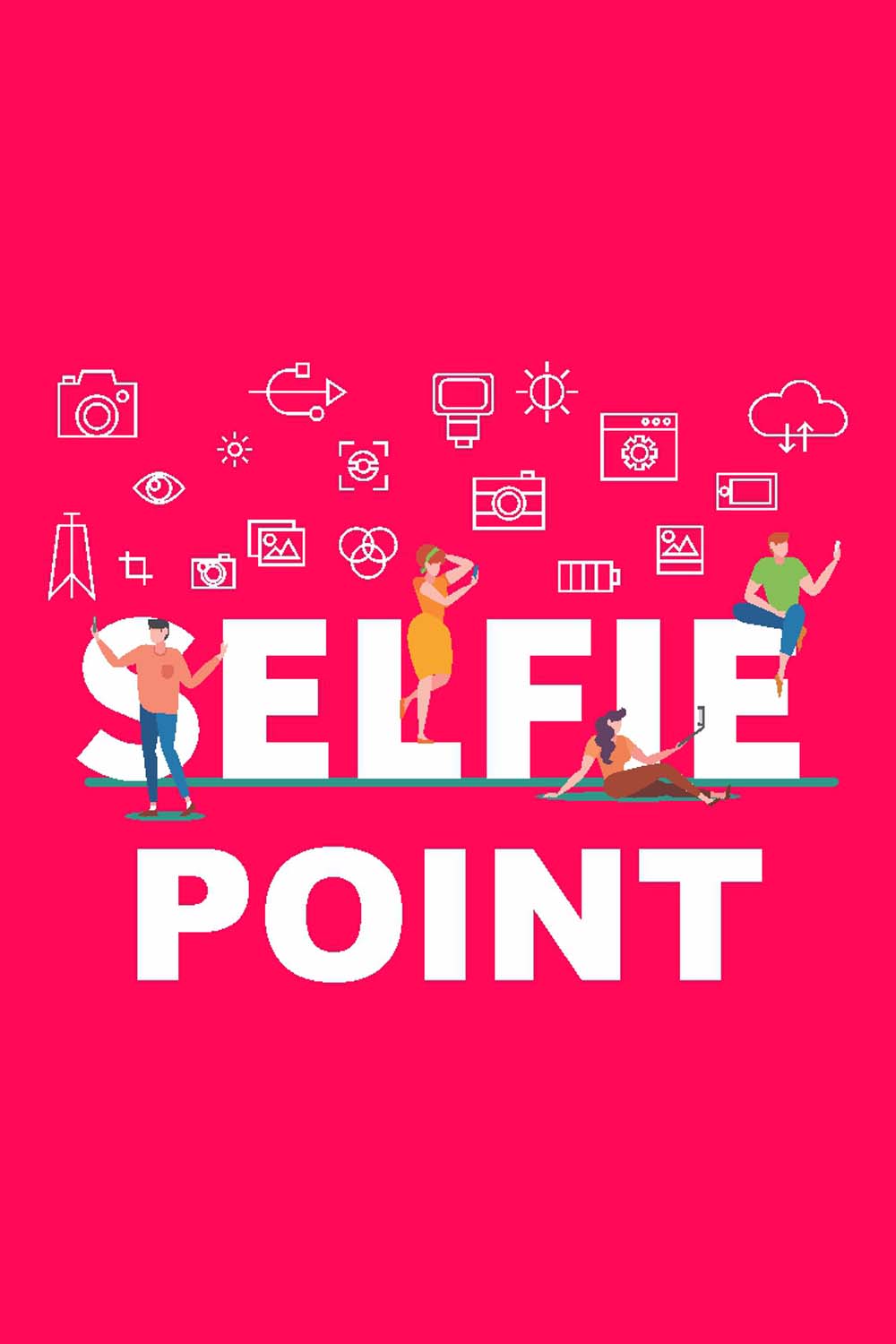 Selfie Point  - Glass Framed Poster