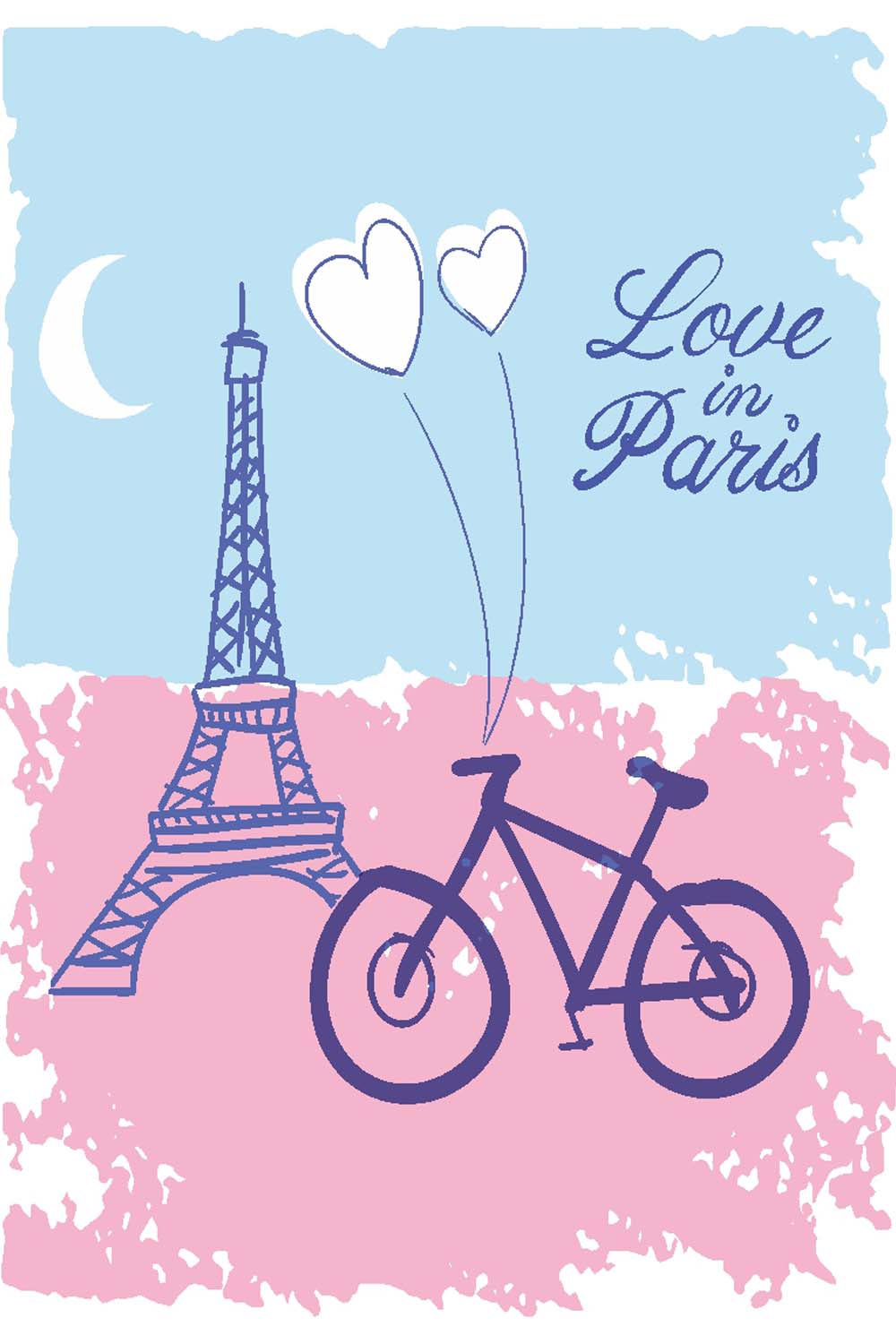 Love In Paris - Glass Framed Poster