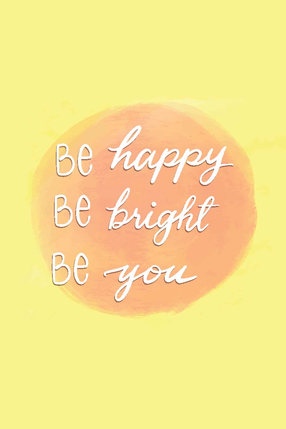 Be Happy - Glass Framed Poster