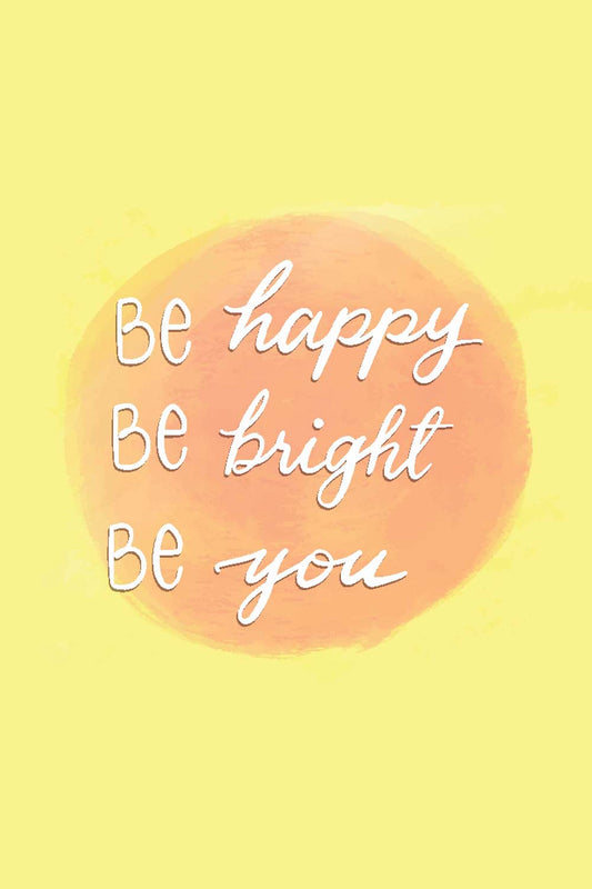 Be Happy - Glass Framed Poster