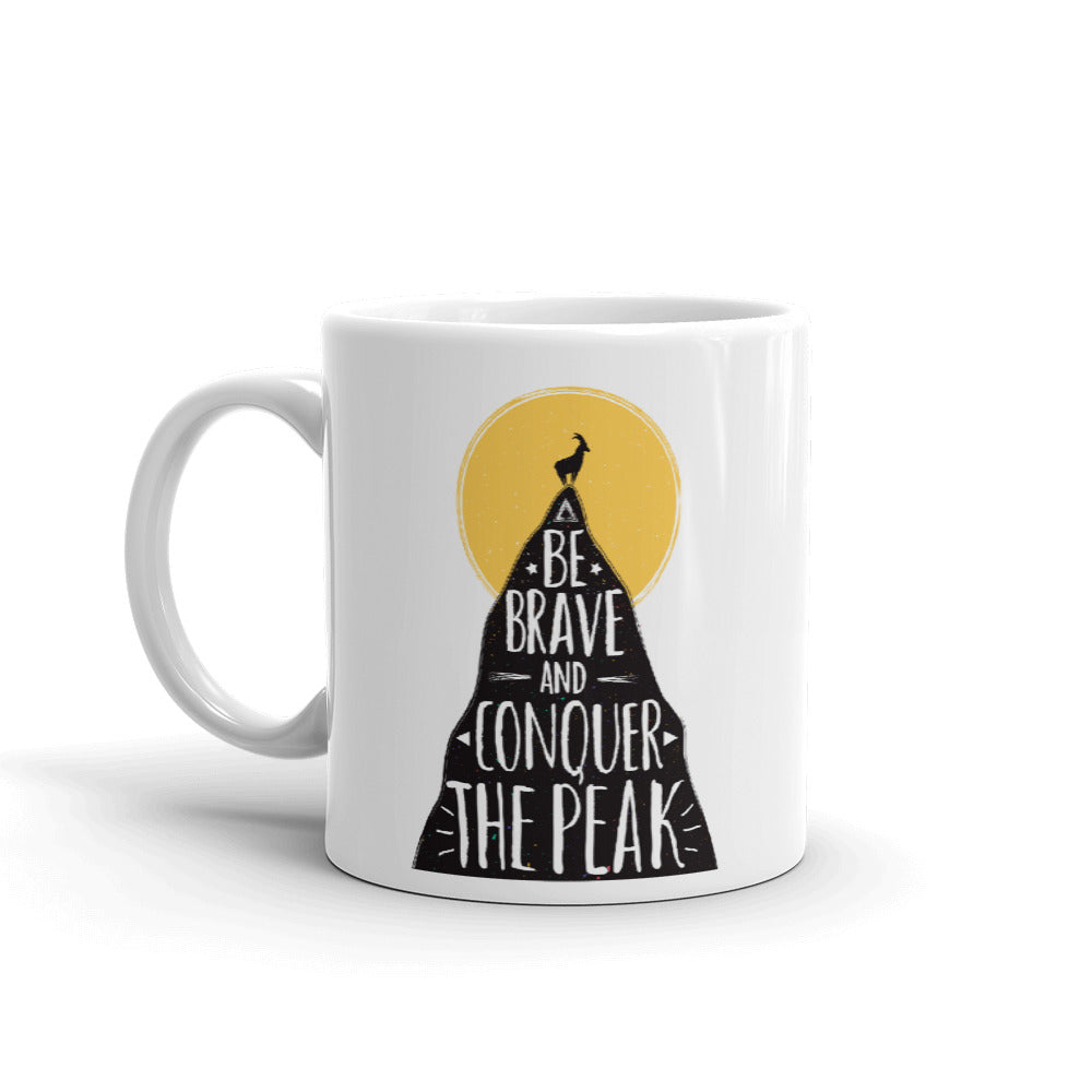Be Brave And Conquer The Peak Coffee Mugs 350 ml