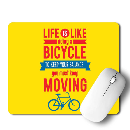 Life Is Like Bicycle Mouse Pad