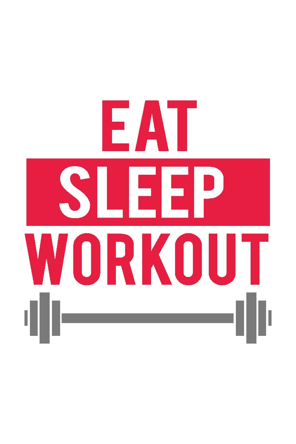 Eat Sleep Workout - Glass Framed Poster