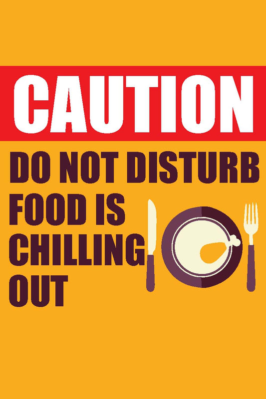 Food is Chilling  - Glass Framed Poster