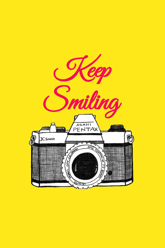 Keep Smiling  - Glass Framed Poster