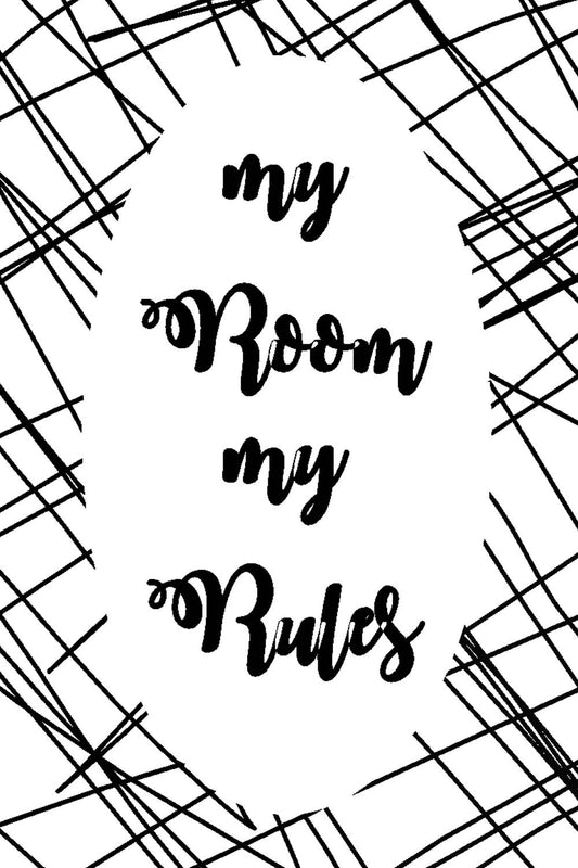 My Room My Rules - Glass Framed Poster
