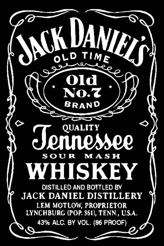 Jack Daniel's Whiskey - Glass Framed Poster