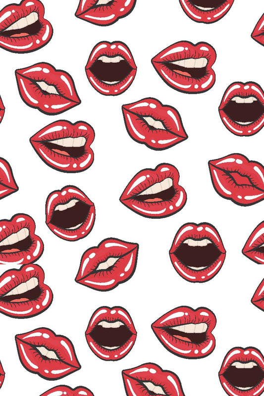 Lips   - Glass Framed Poster