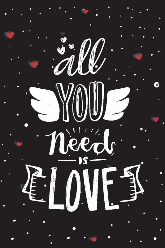 All You Need Is Love - Glass Framed Poster