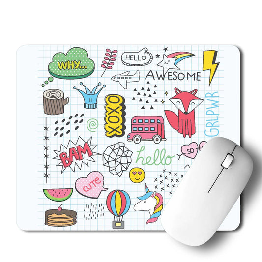 Xoxo Doodle Mouse Pad