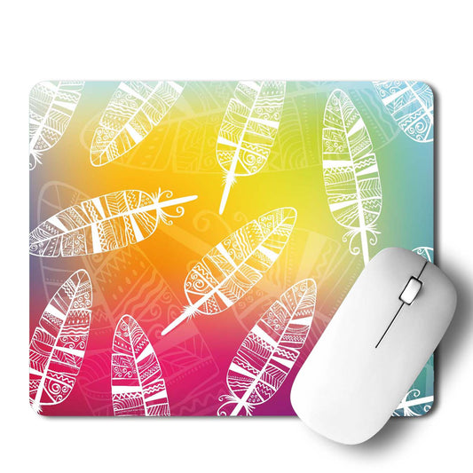 Floral Feather  Mouse Pad