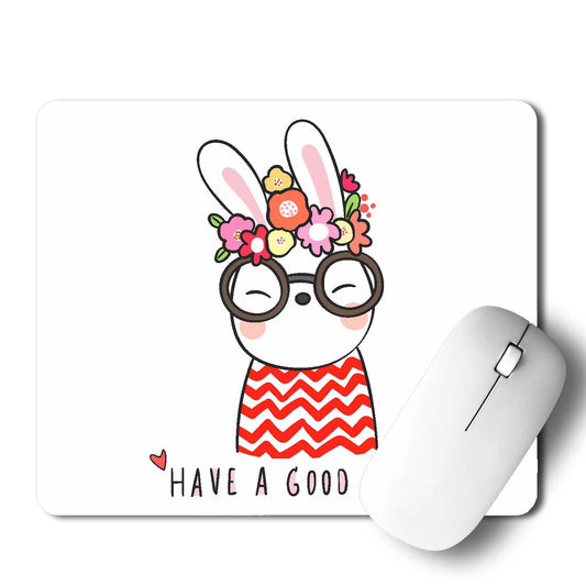 Have A Good Day Cute Rabbit Mouse Pad