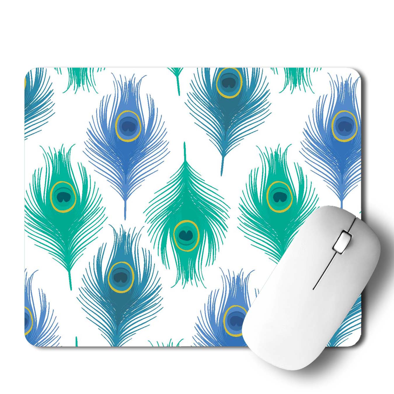 Peacock Feather Mouse Pad
