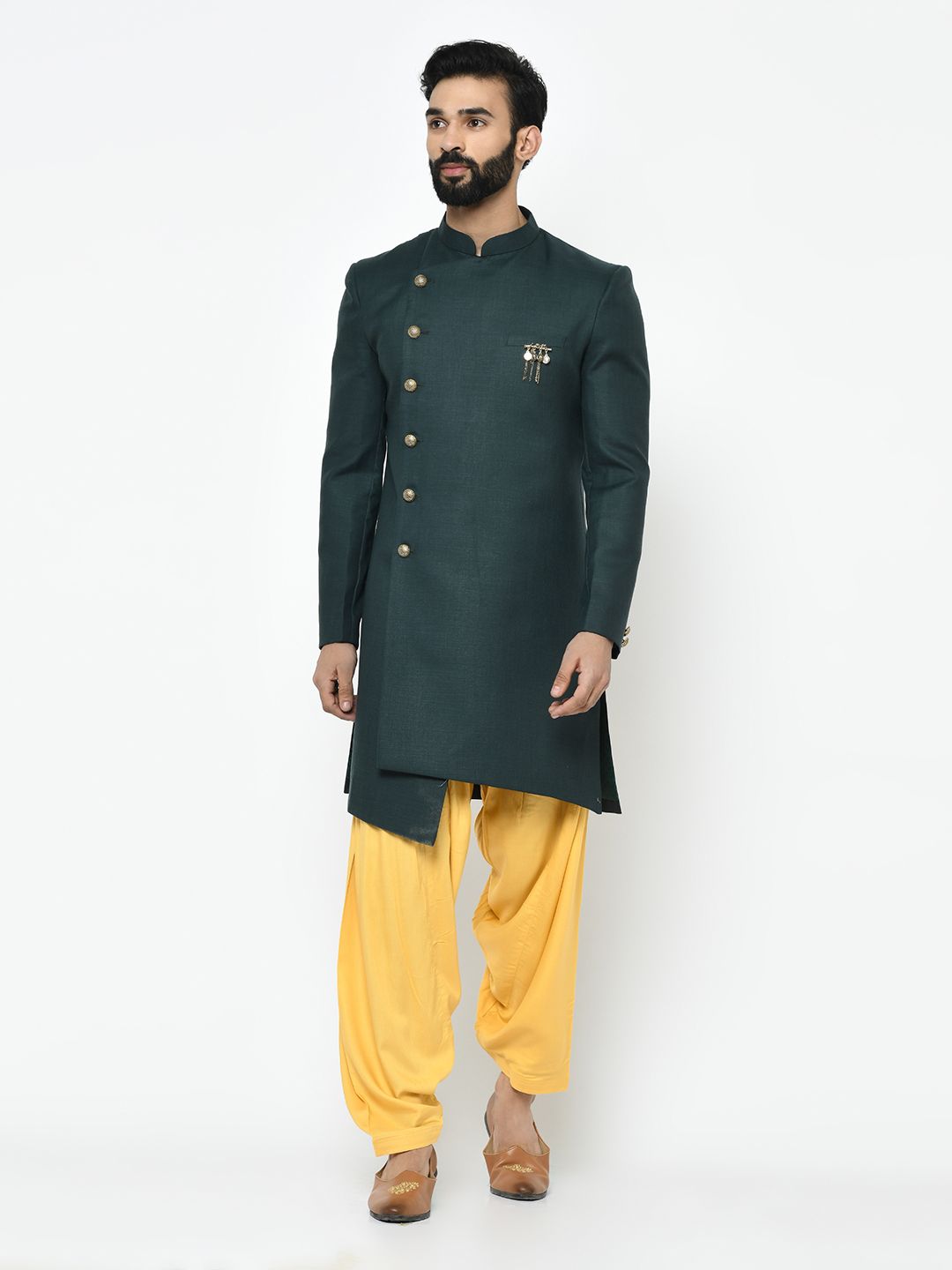 Dark Olive Sherwani