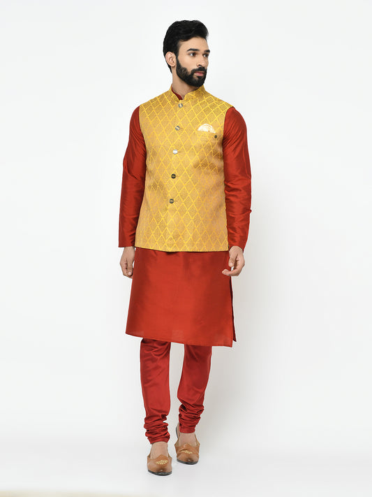 Yellow & Vermilion Suit Set