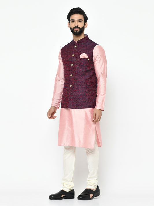 Light Pink & Maroon Suit Set