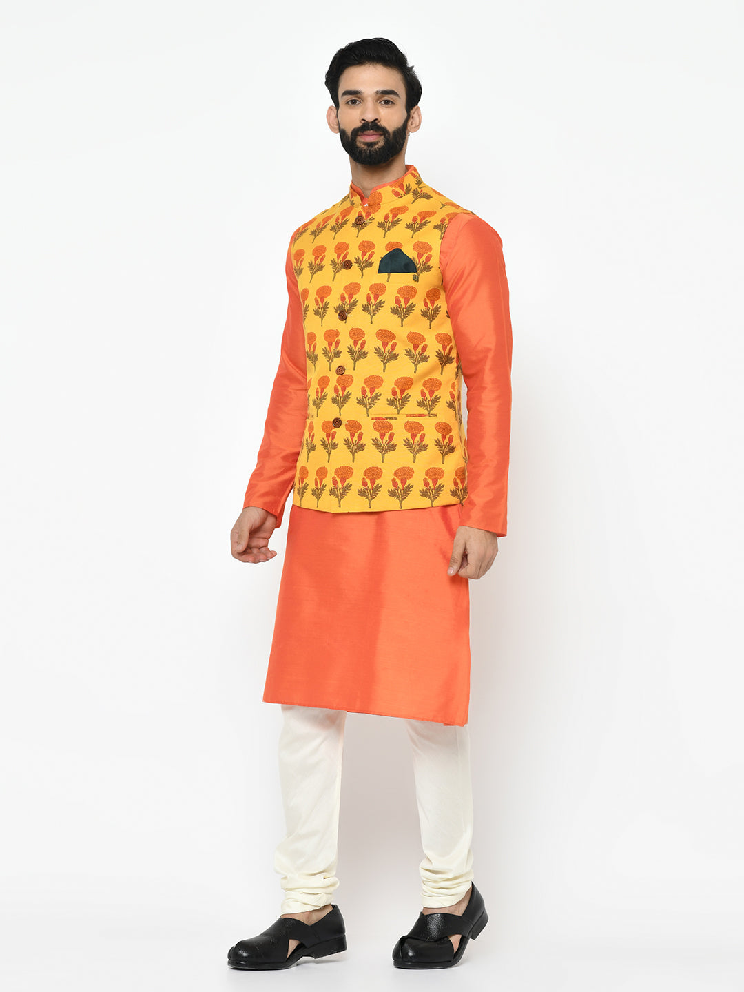 Mustard Yellow & Orange Suit Set