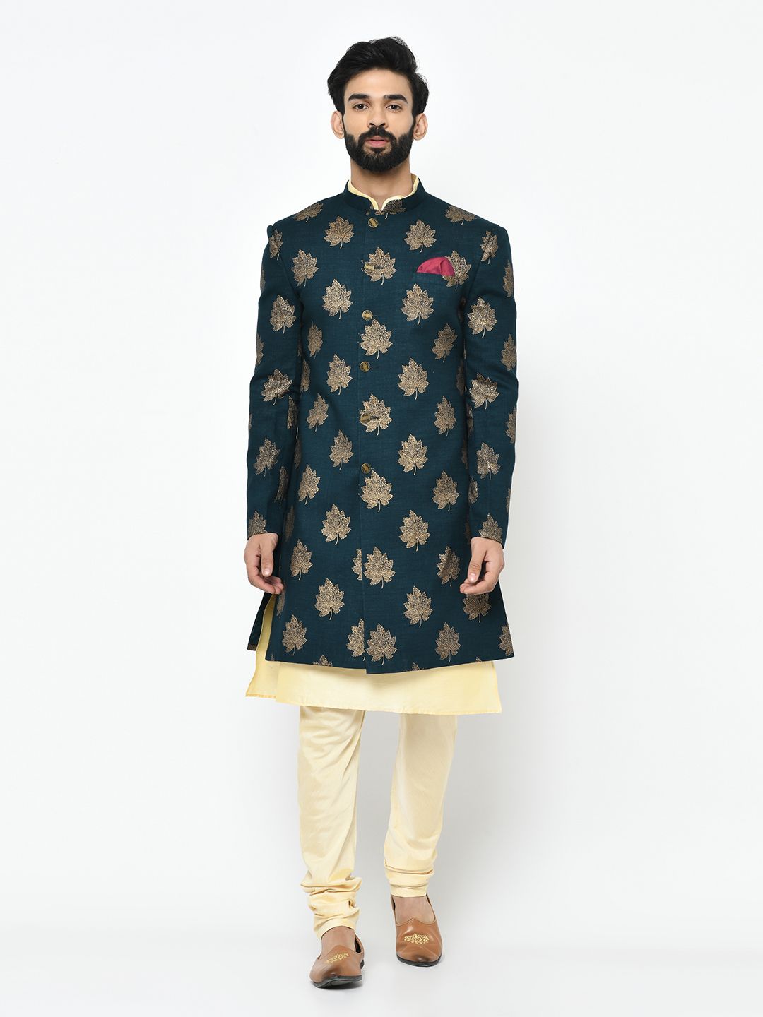 Blue & Beige Sherwani