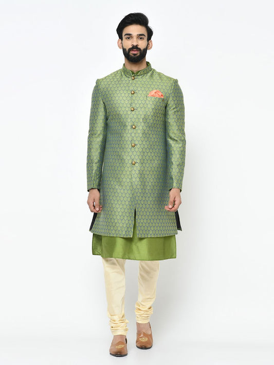 Light & Dark Green Sherwani