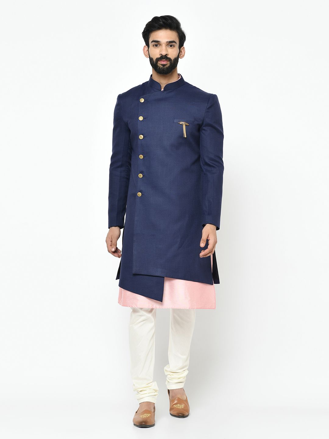 Blue & Light Pink Sherwani