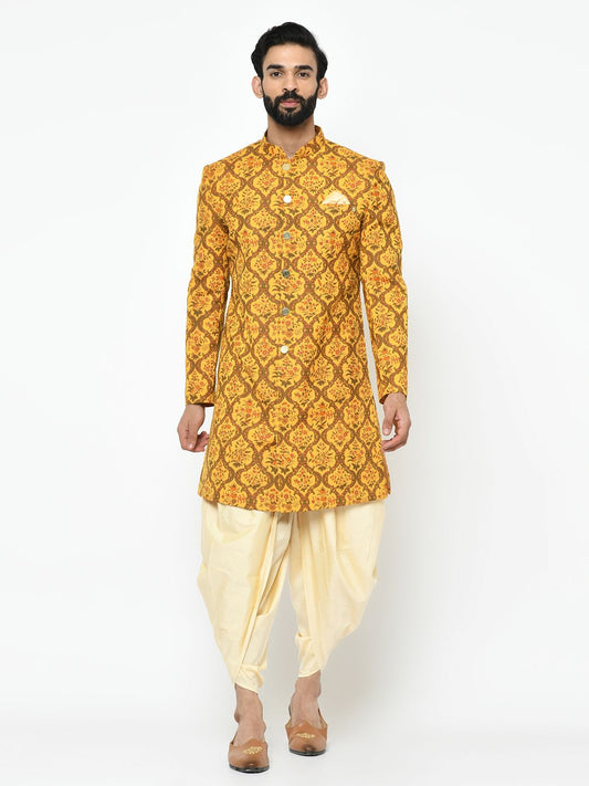 Bright Yellow Sherwani