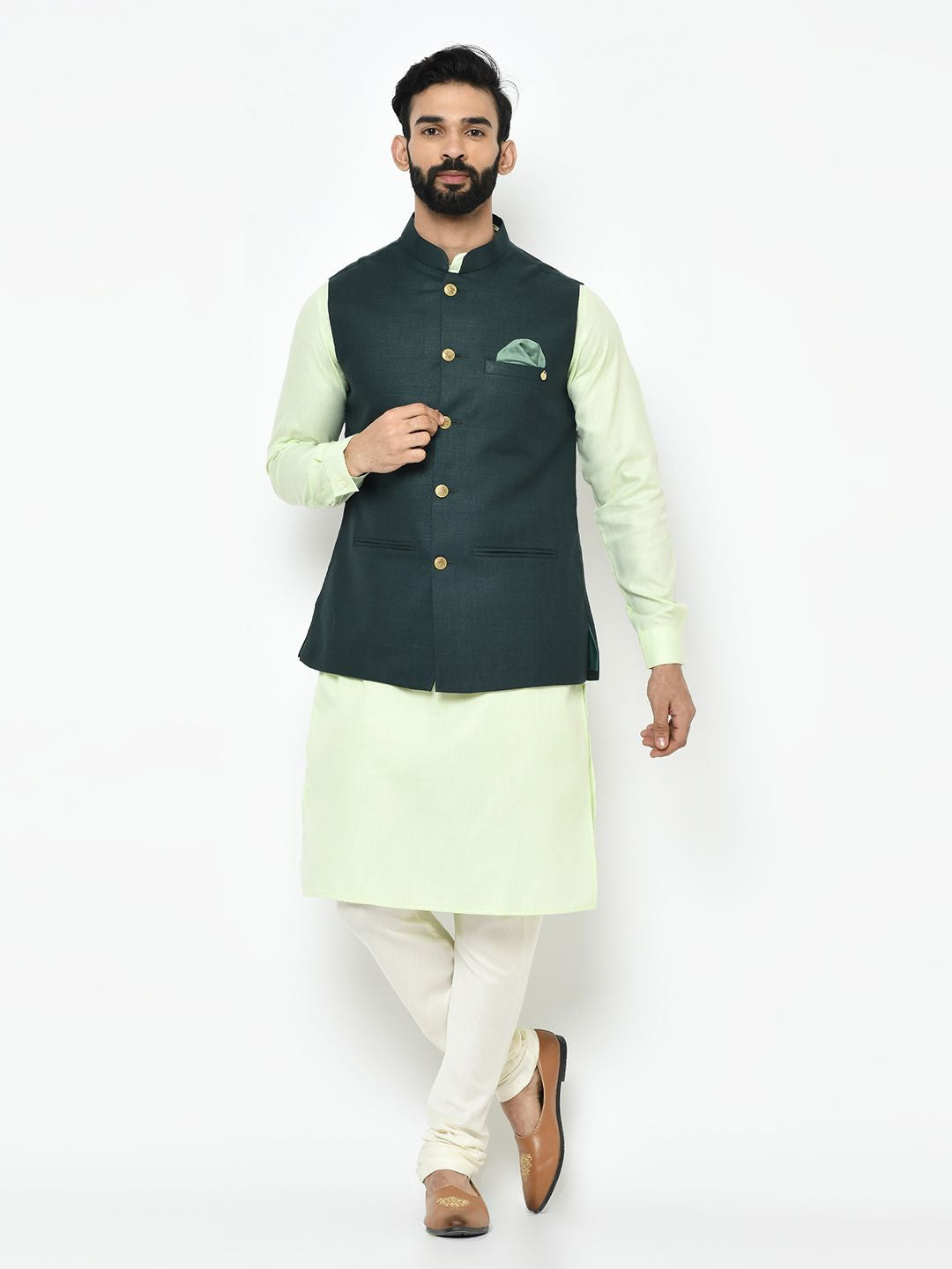 Light Green & Dark Green Suit Set